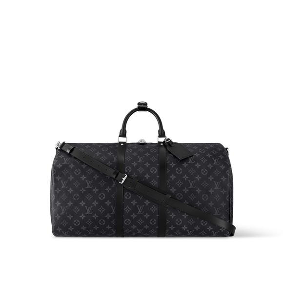 Louis Vuitton Black Duffel Bag with Monogram Design - Picture 1 of 16